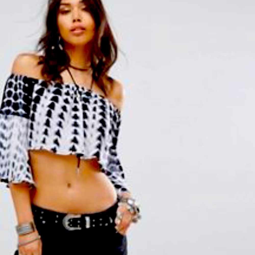 Pretty Little Thing Tie Dye Bardot Top Sz6